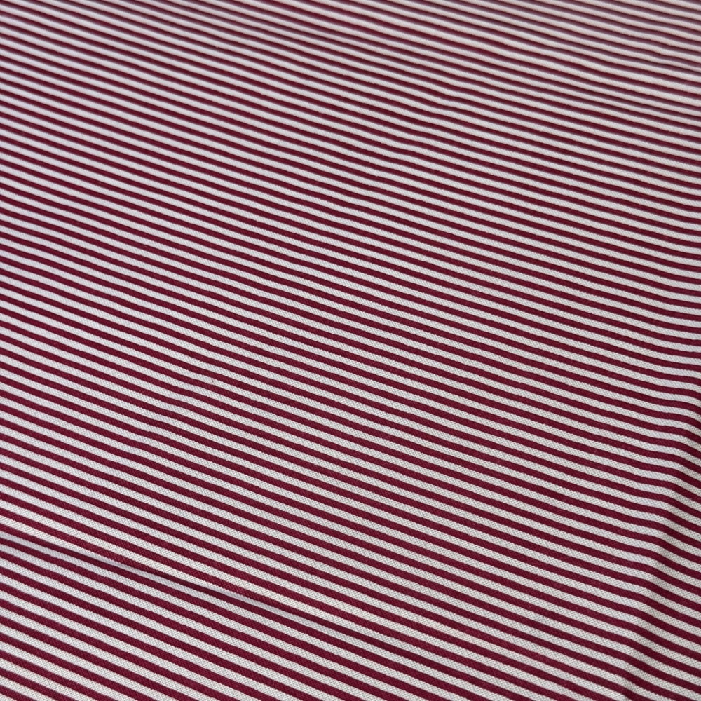 Craft‎ Fabric 44x35.5 Red White Pinstripe Cotton Blend Microstripe